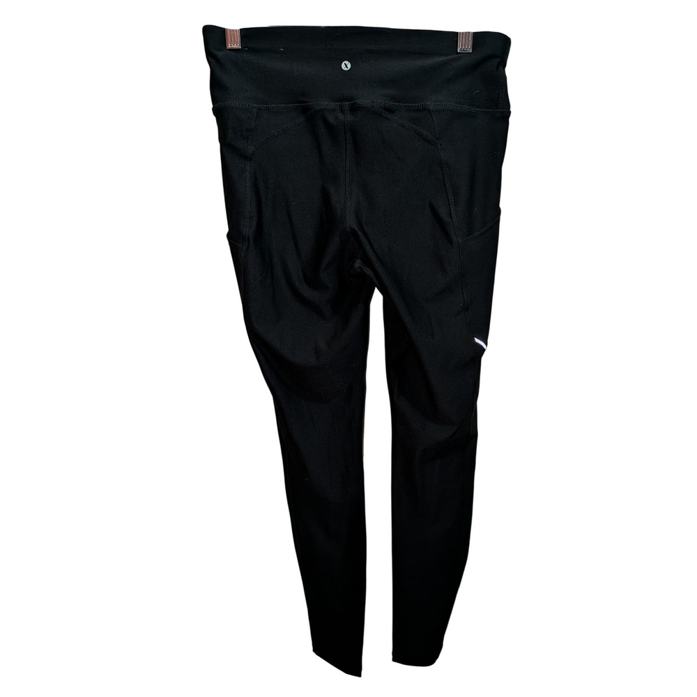 Xersion‎ Womens Black High Waisted Performance Leggings with Pockets Size M